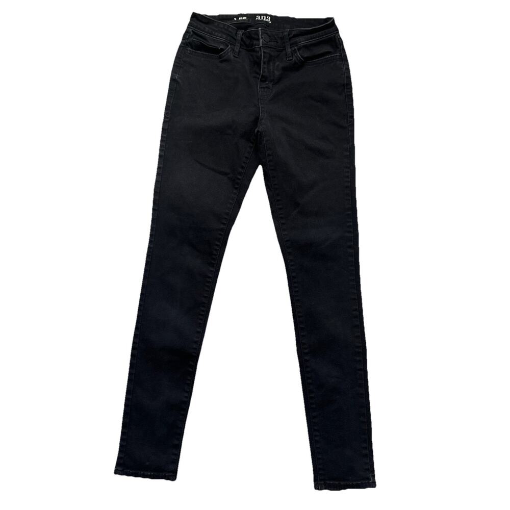 Womens ana Black Five Pocket Mid Rise Jegging 2